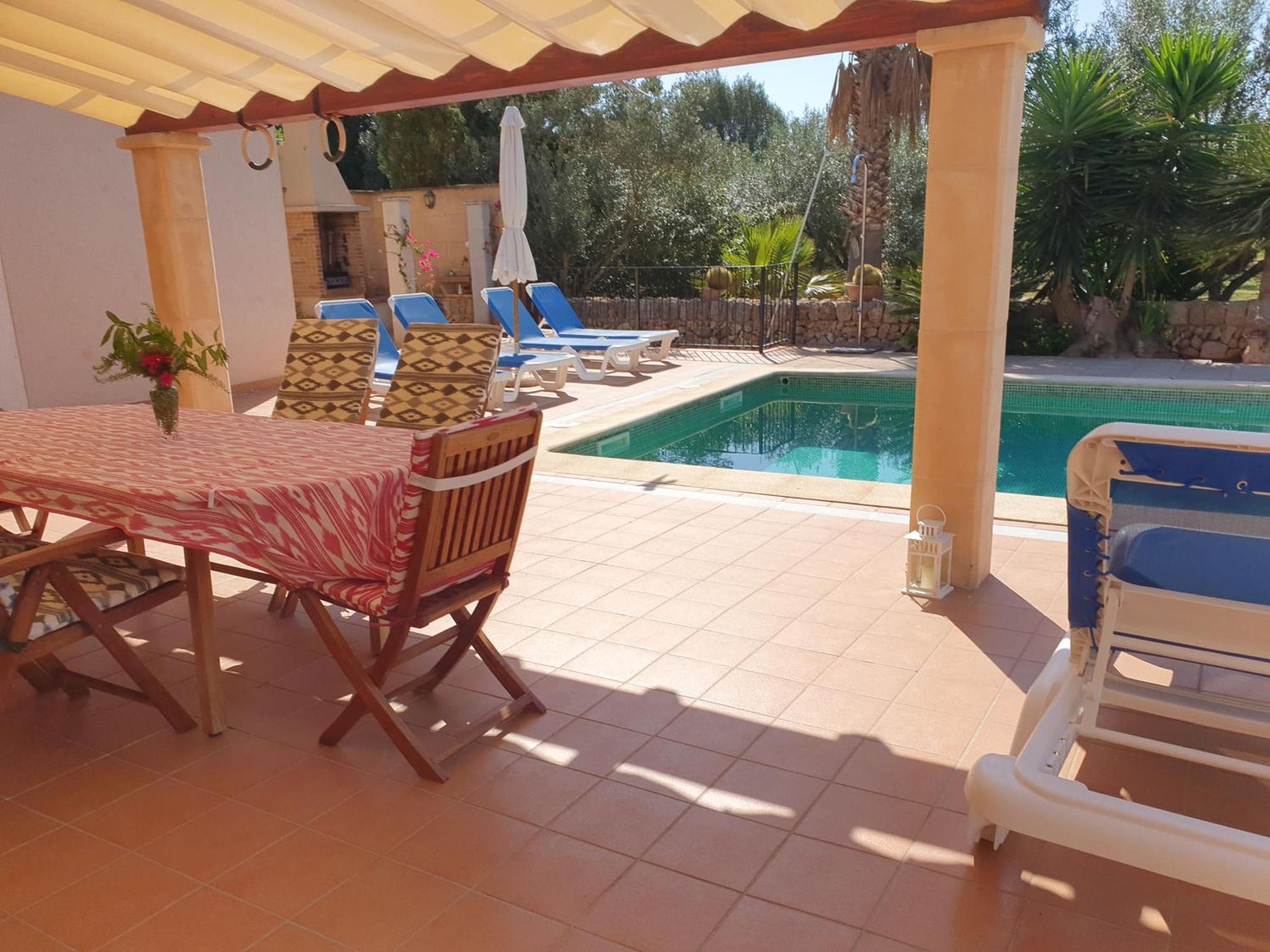 Finca rústica con piscina Cas Padrins de Campos Exterior foto