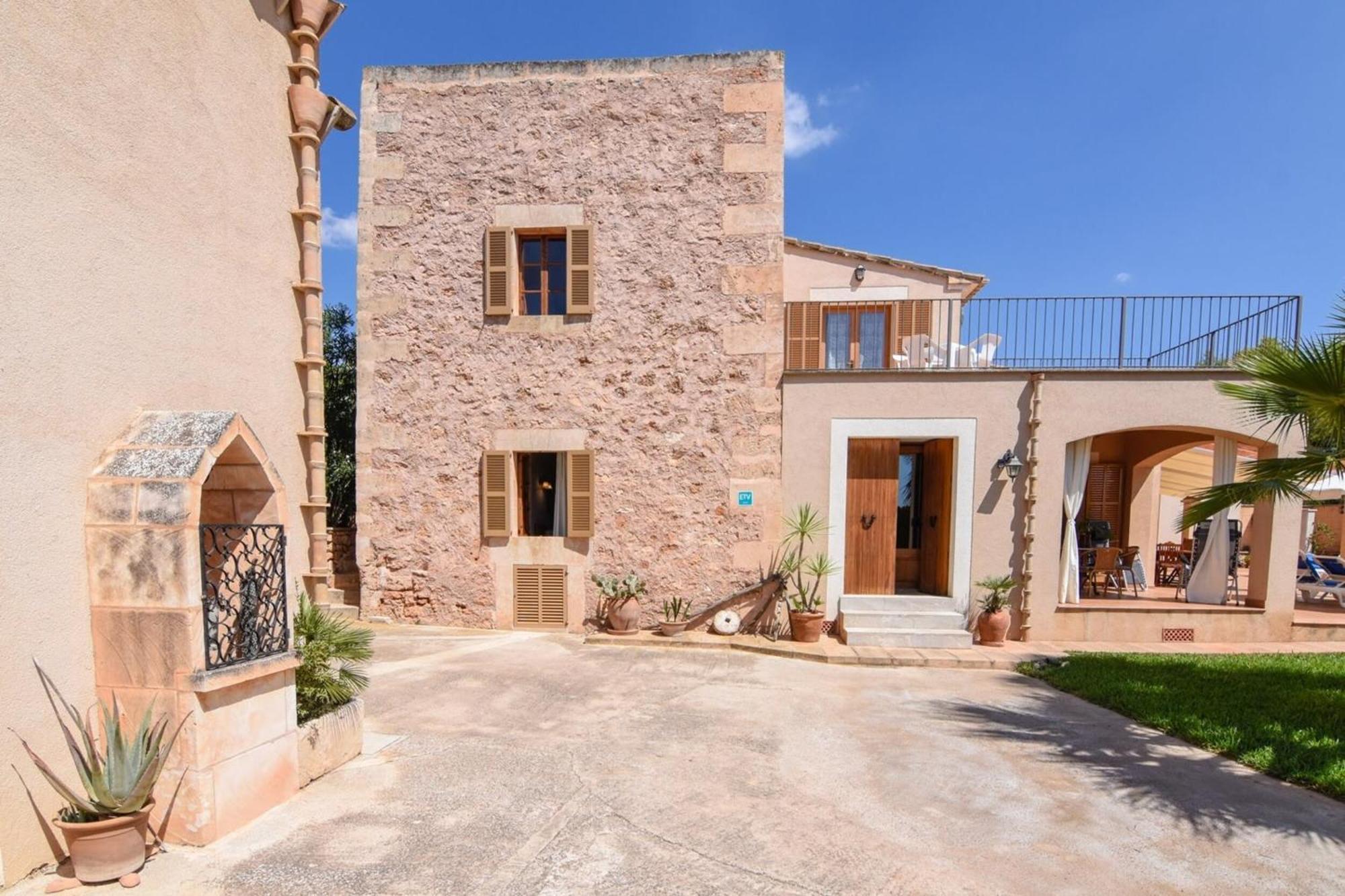 Finca rústica con piscina Cas Padrins de Campos Exterior foto