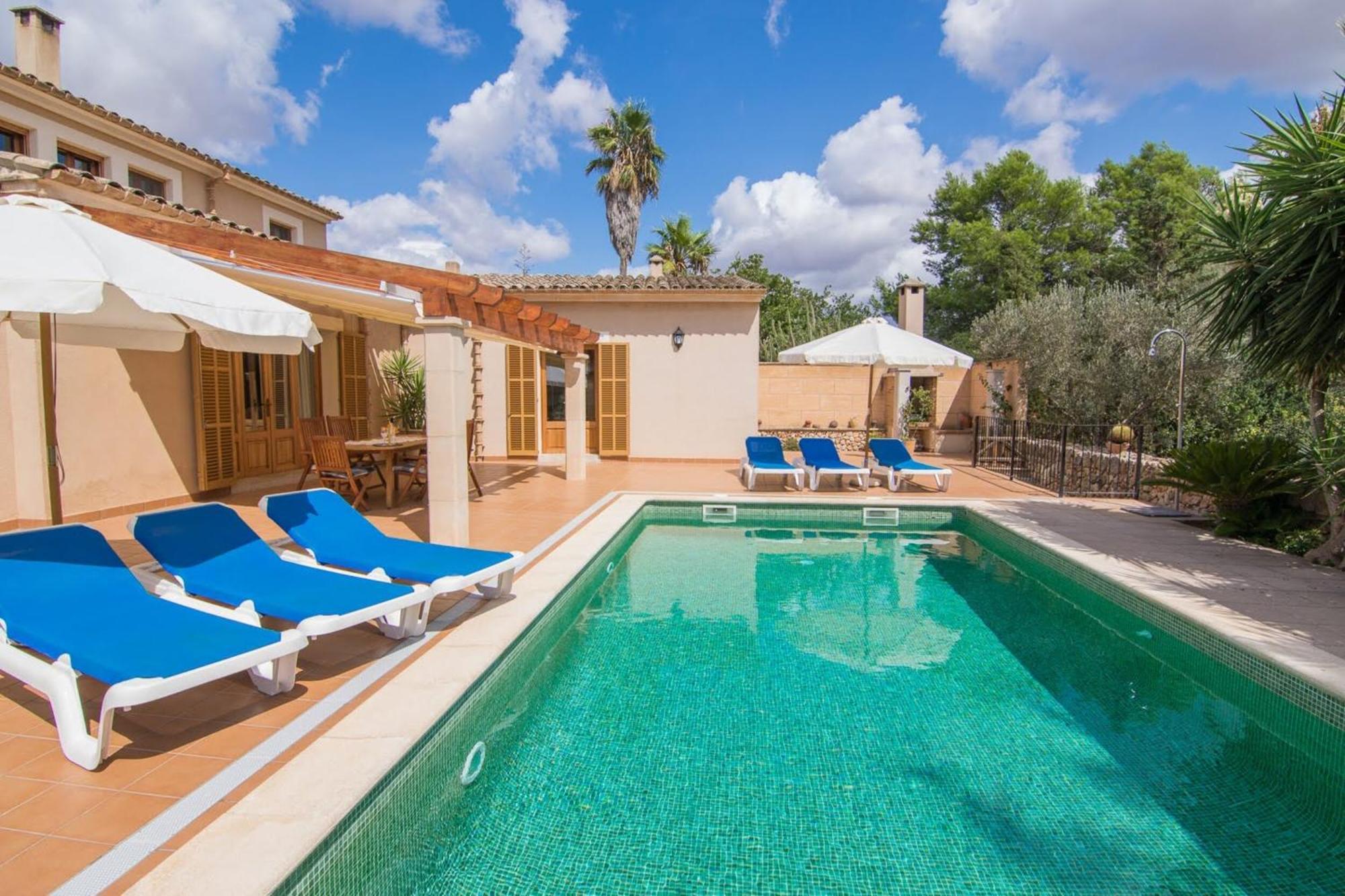 Finca rústica con piscina Cas Padrins de Campos Exterior foto
