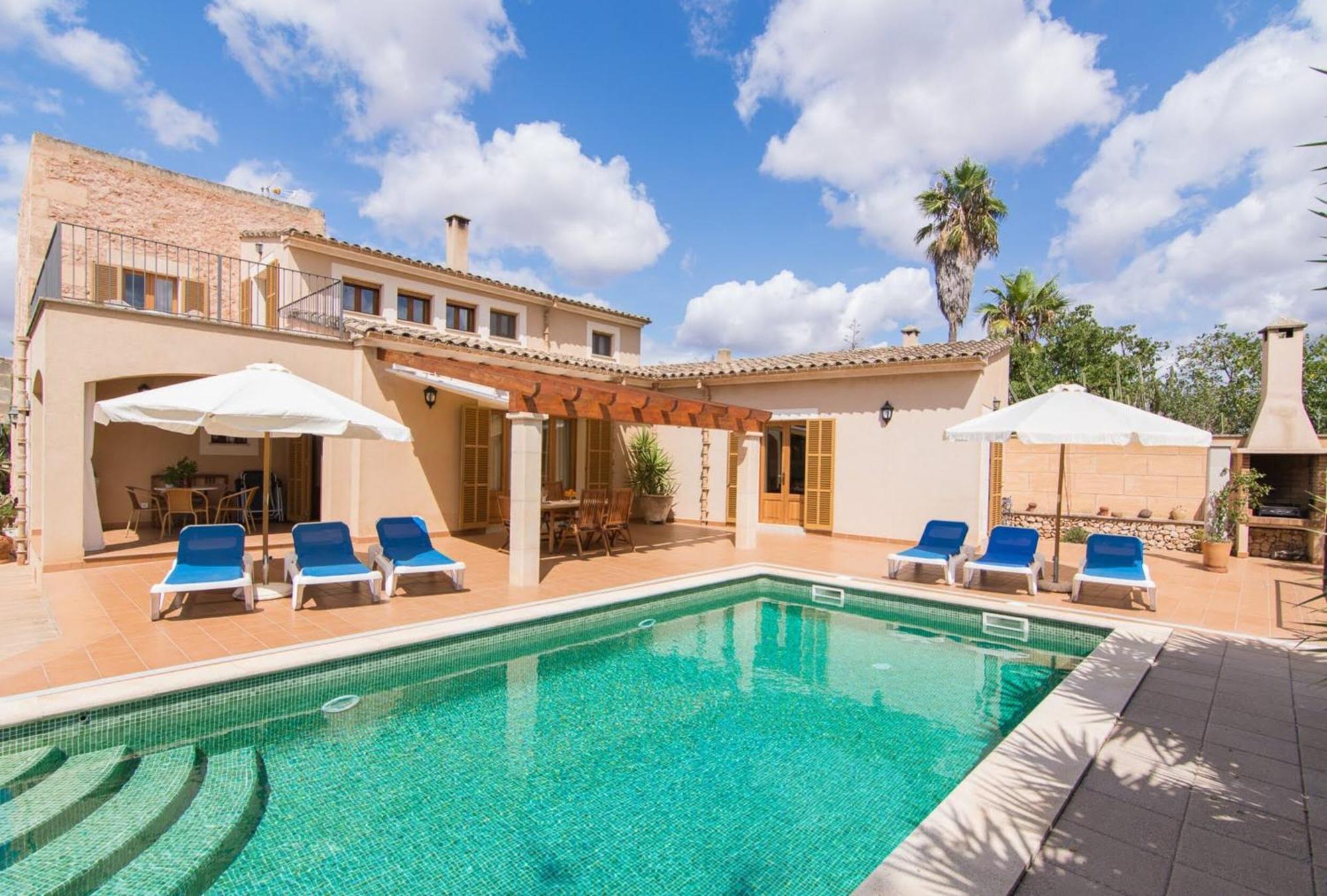 Finca rústica con piscina Cas Padrins de Campos Exterior foto