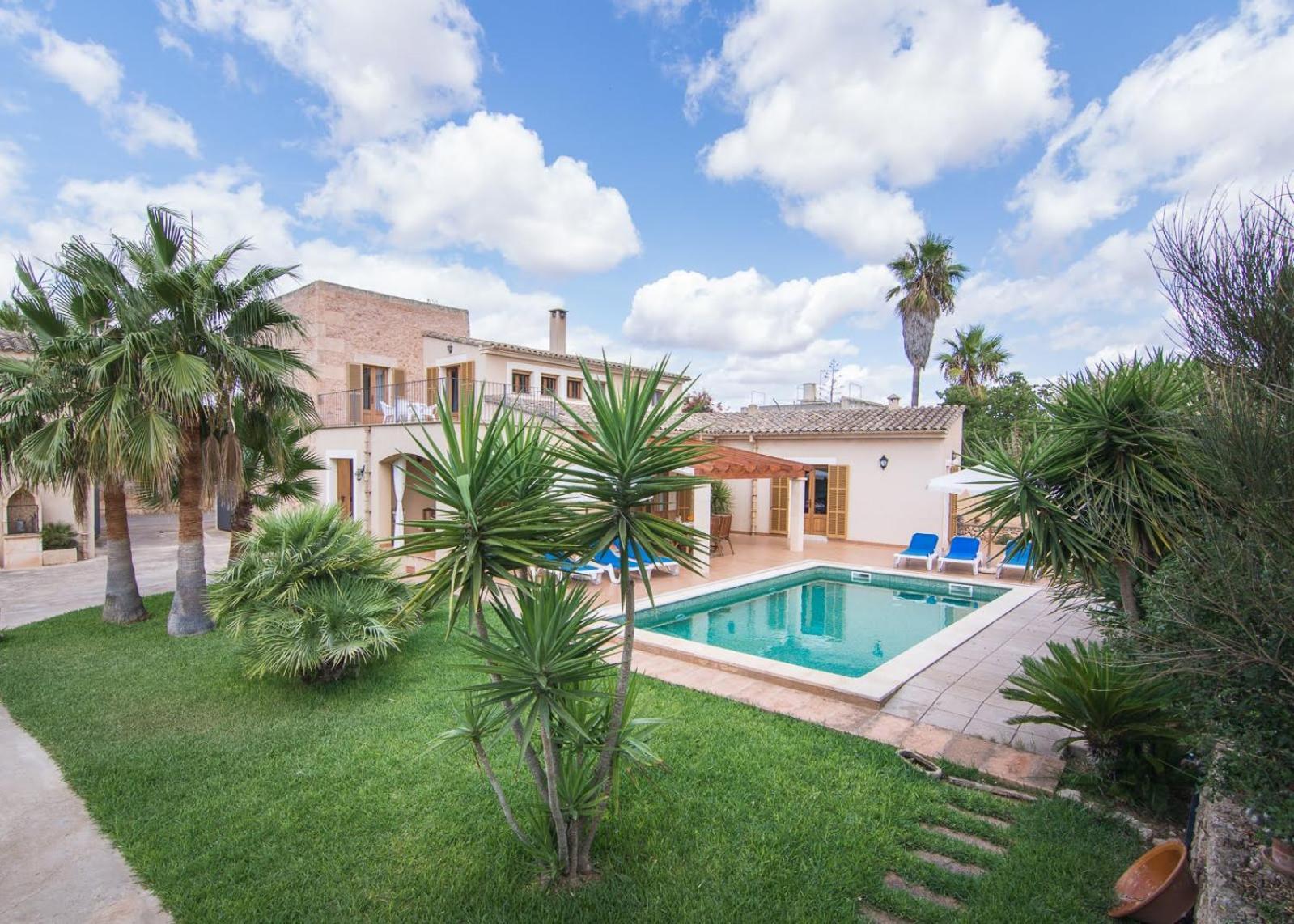 Finca rústica con piscina Cas Padrins de Campos Exterior foto