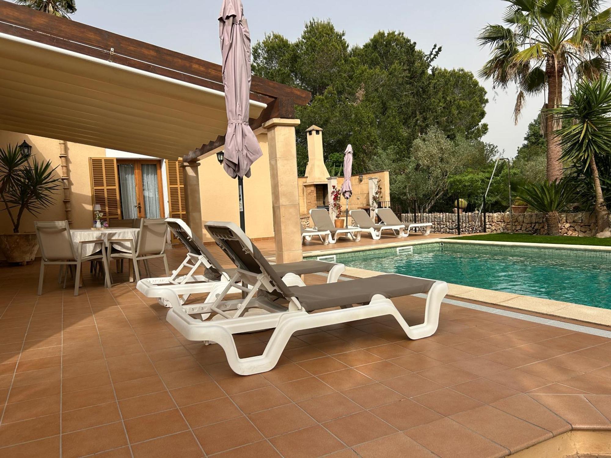 Finca rústica con piscina Cas Padrins de Campos Exterior foto