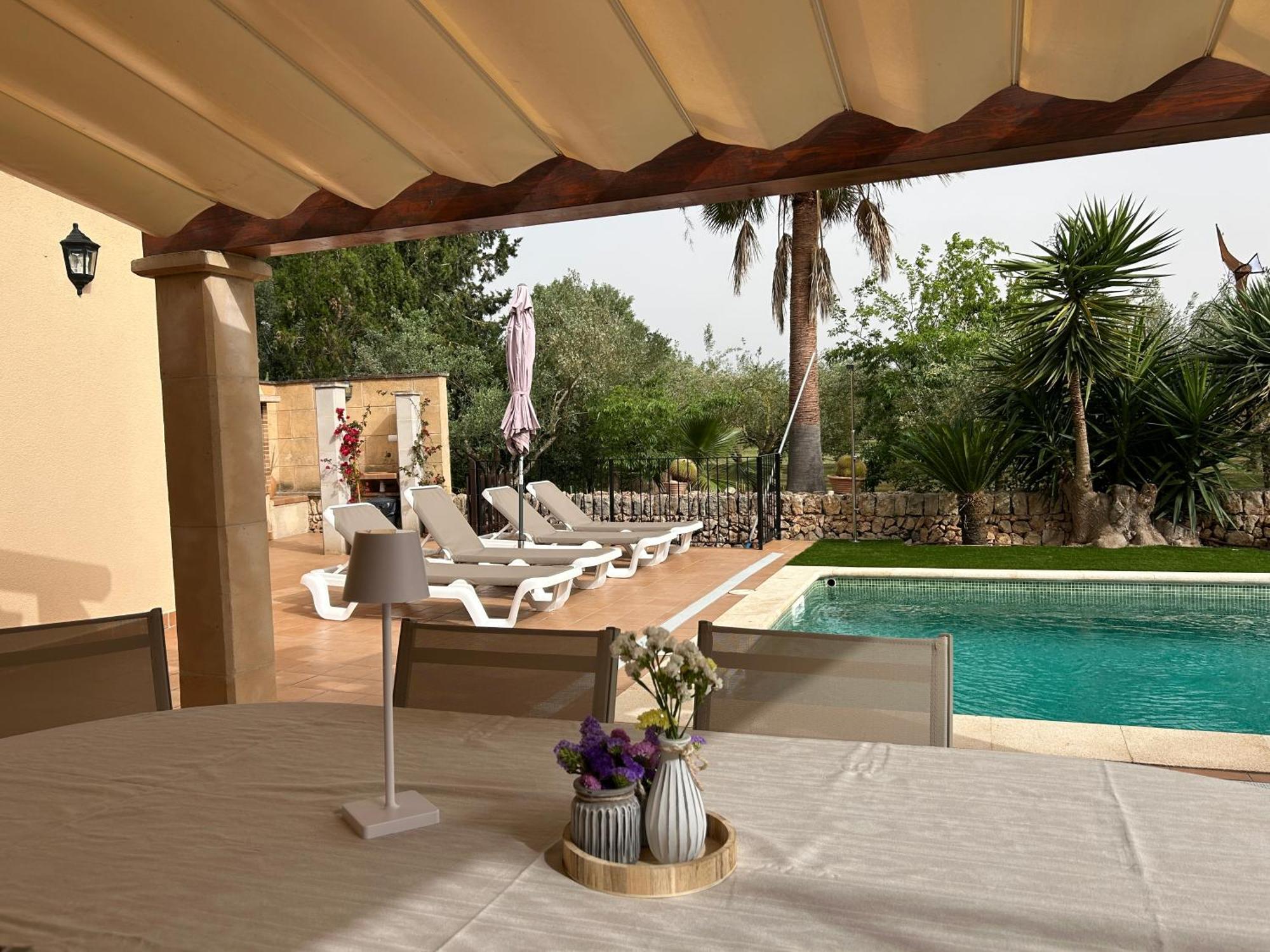 Finca rústica con piscina Cas Padrins de Campos Exterior foto